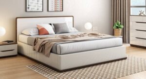 Baltoro High Gloss Hydraulic Storage White Bed Banner